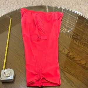 Bright Coral Cargo Capris  Chico’s